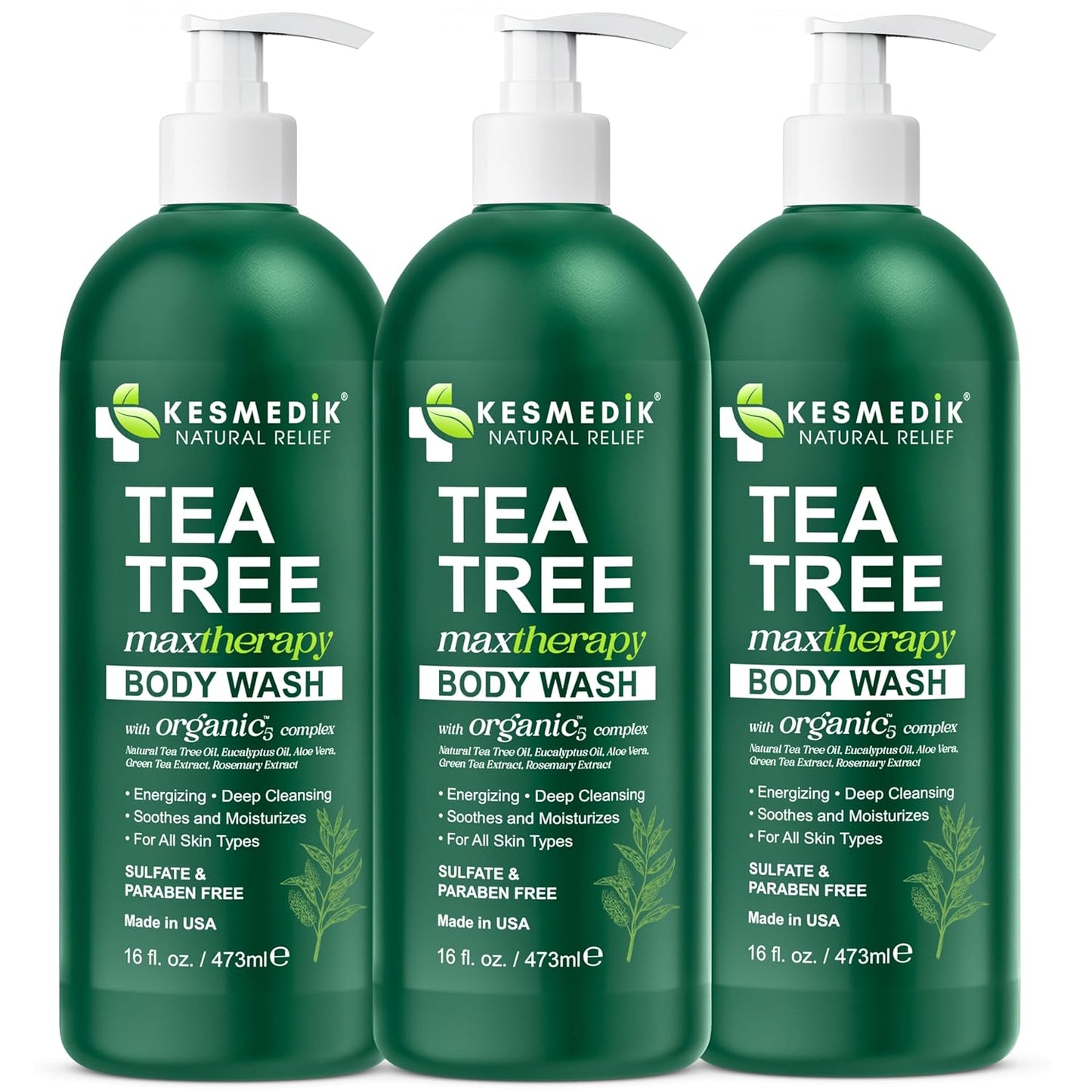 Visit the KESMEDIK Store — KESMEDIK Tea Tree Body Wash MaxTherapy, Itchy Skin Relief Soap, Soothes Jock Itch, Athlete's Foot, Acne, Eczema, Psoriasis & Sensitive Skin, Intimate Wash, Men & Women, 2-Pack, Original Edition