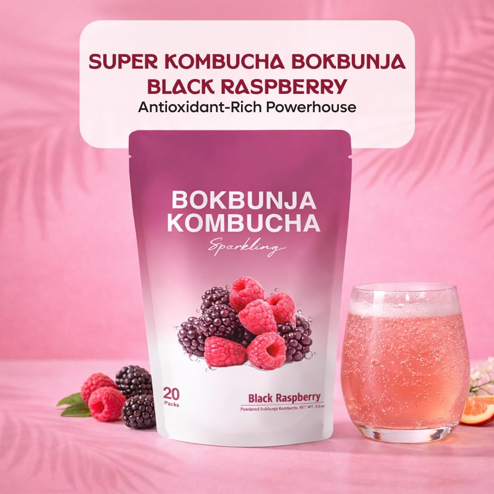 Kombucha Powder Packets Unisex Schisandra Berry Sparkling Drink Mix