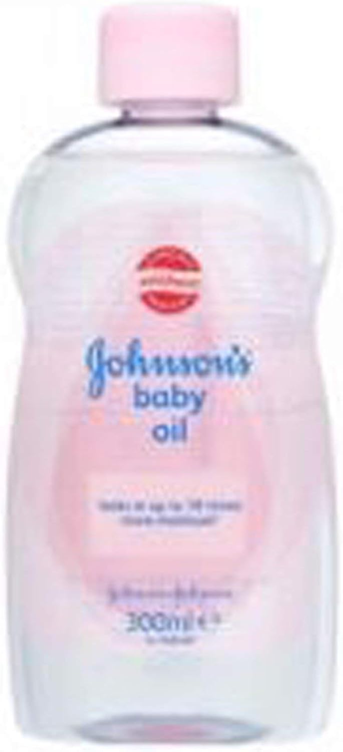 Johnson's Baby Oil, Pure Mineral Oil to Prevent Moisture Loss for Newborn, Kids, & Adults, Gentle, Soothing Baby Massage Oil, Dry Skin Relief, Hypoallergenic, Original Scent, Baby Essentials, 3 fl. oz