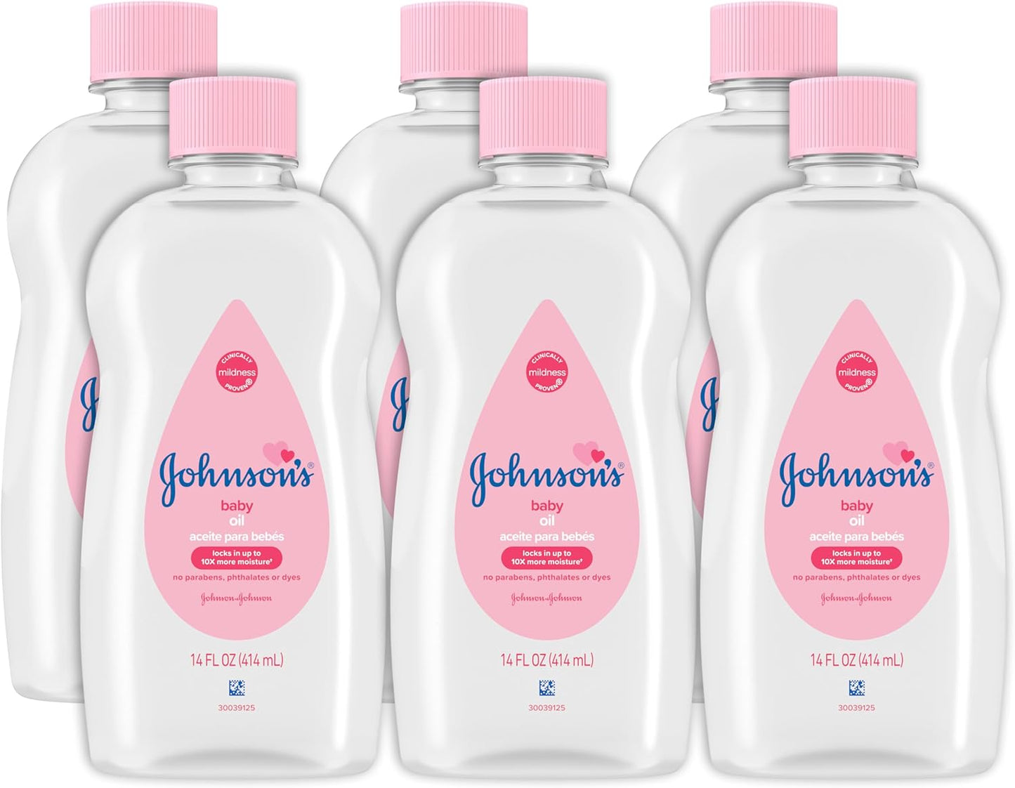 Johnson's Baby Oil, Pure Mineral Oil to Prevent Moisture Loss for Newborn, Kids, & Adults, Gentle, Soothing Baby Massage Oil, Dry Skin Relief, Hypoallergenic, Original Scent, Baby Essentials, 3 fl. oz