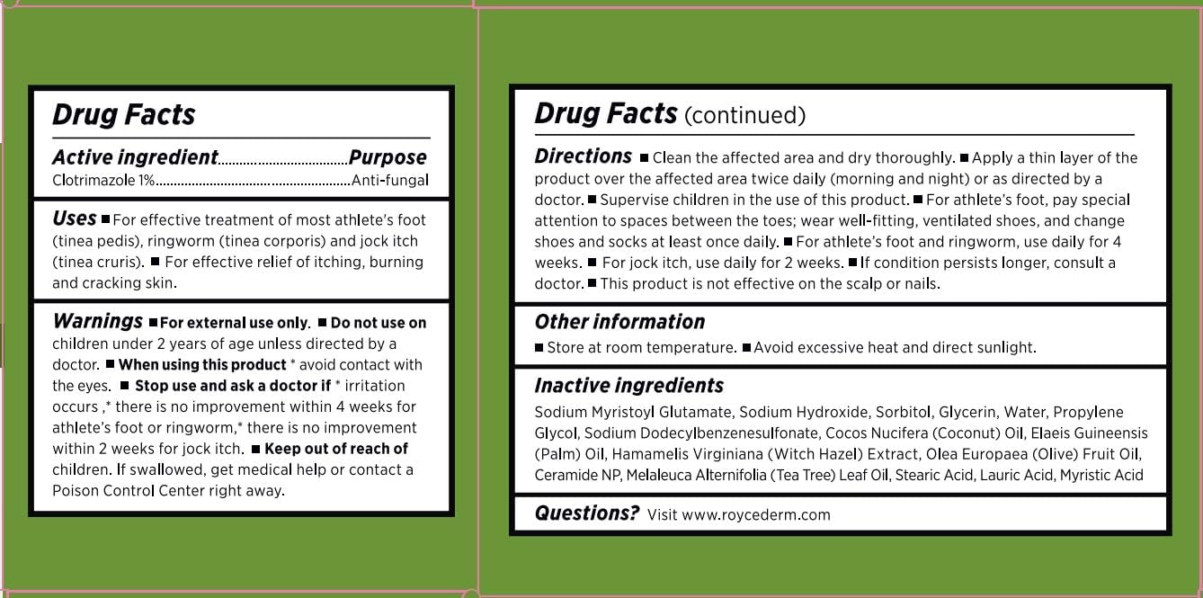 Visit the Roycederm Store — Roycederm Antifungal Bar Soap - Tea tree Oil Soap - Athlete’s Foot Treatment for Jock Itch & Ringworm - Medicated Antifungal Soap with Clotrimazole 1% - Tea Tree Oil Scent, 1 Pack
