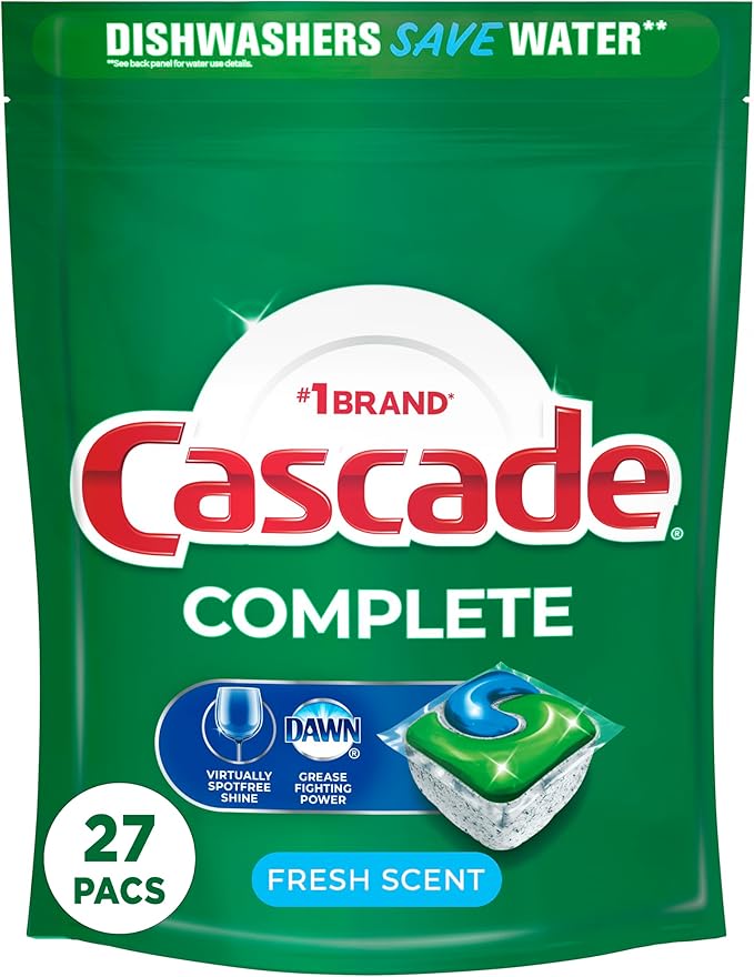 Dishwasher Detergent Pods Unisex Fresh Scent, 27 Count