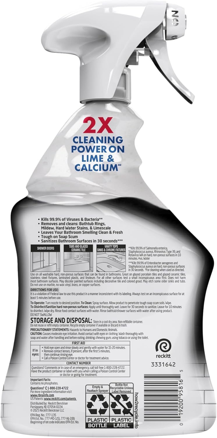 Multipurpose Bathroom Cleaner Spray for Showers and Sinks