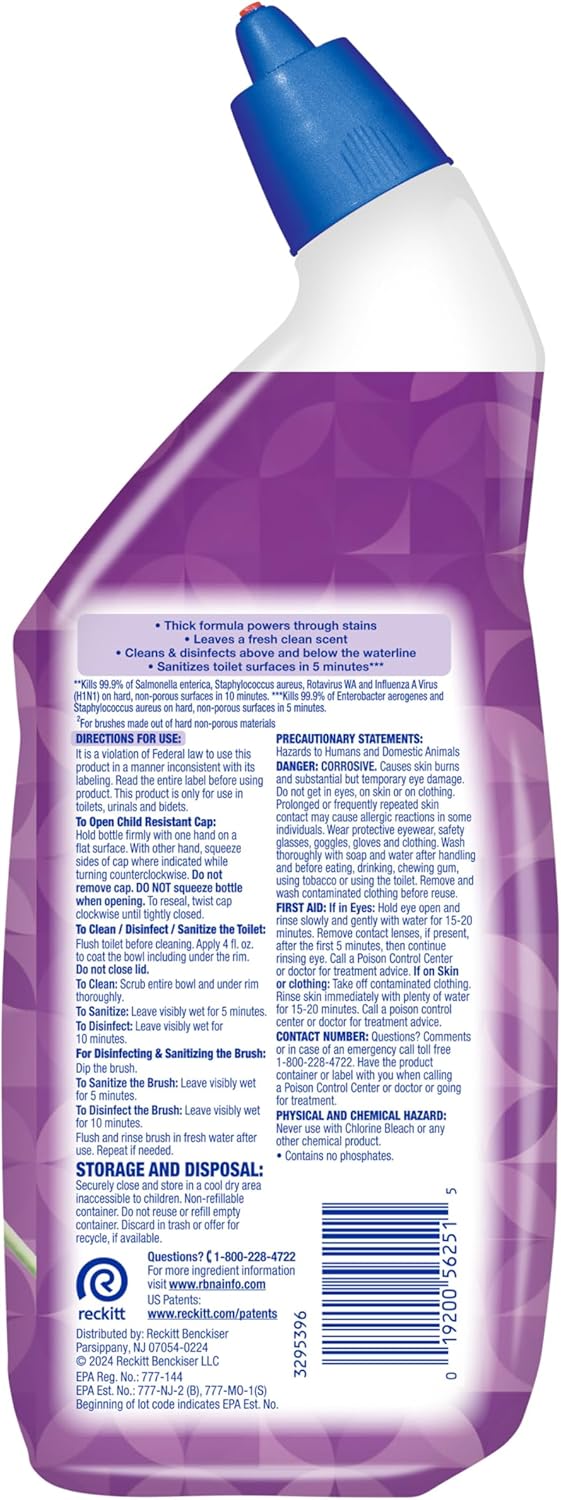 Toilet Bowl Cleaner Unisex Clinging Gel 24 oz