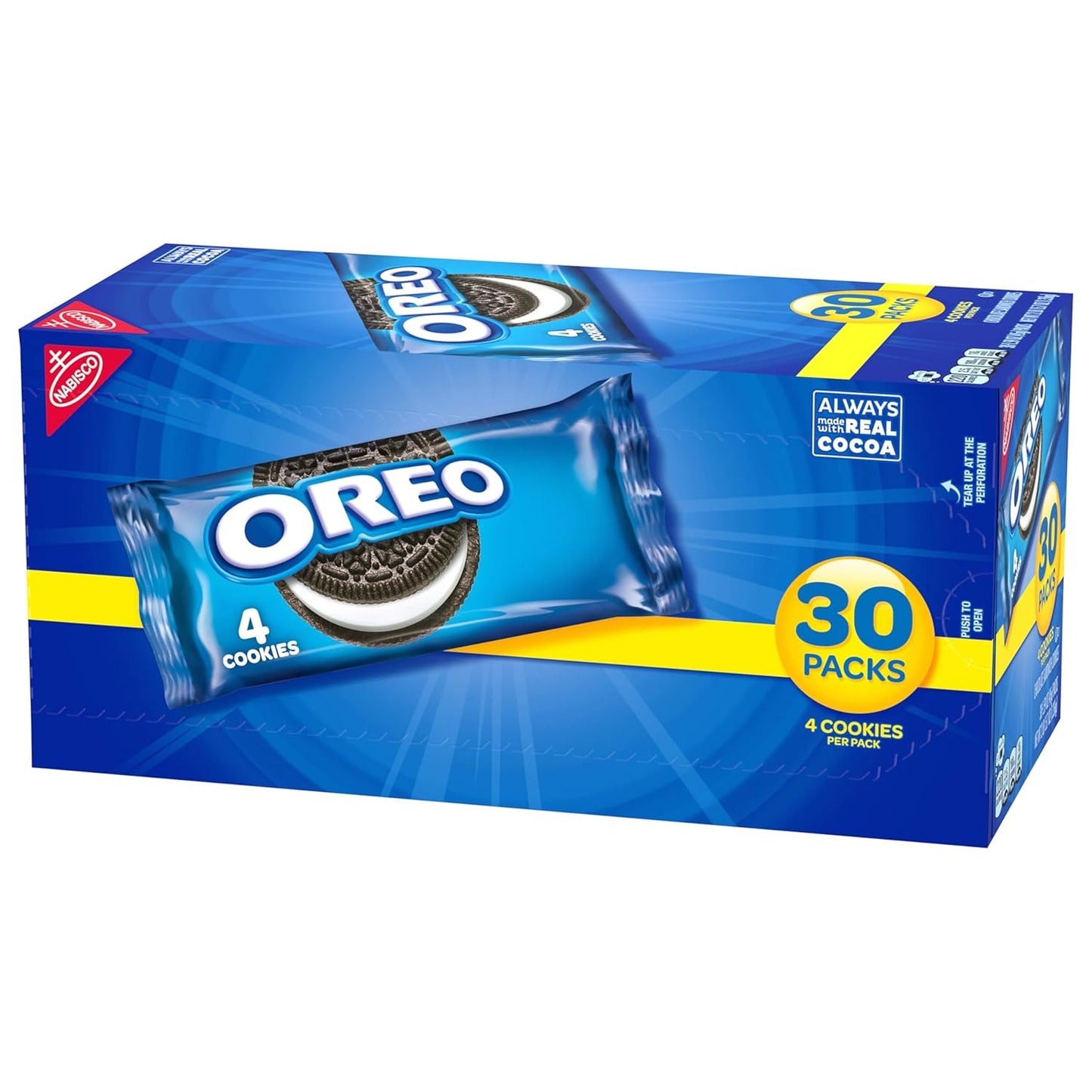 Visit the Oreo Store — OREO Chocolate Sandwich Cookies, 30 Snack Packs (4 Cookies Per Pack)