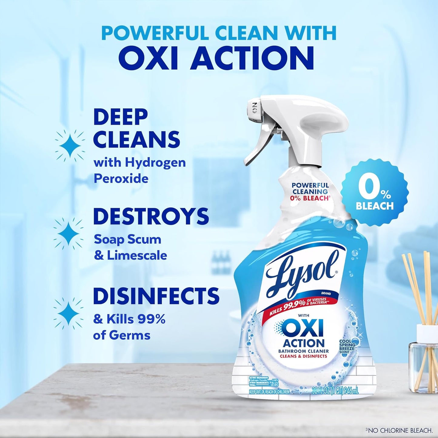 Multipurpose Bathroom Cleaner Spray for Showers and Sinks