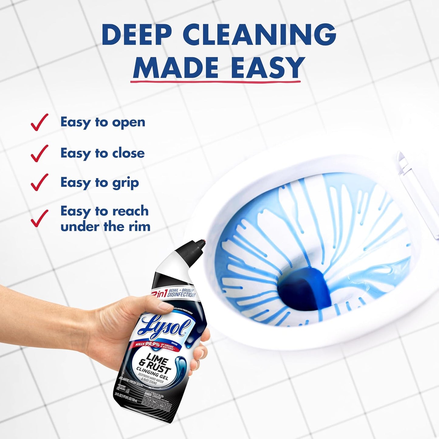 Toilet Bowl Cleaner Unisex Clinging Gel 24 oz