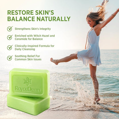 Visit the Roycederm Store — Roycederm Antifungal Bar Soap - Tea tree Oil Soap - Athlete’s Foot Treatment for Jock Itch & Ringworm - Medicated Antifungal Soap with Clotrimazole 1% - Tea Tree Oil Scent, 1 Pack