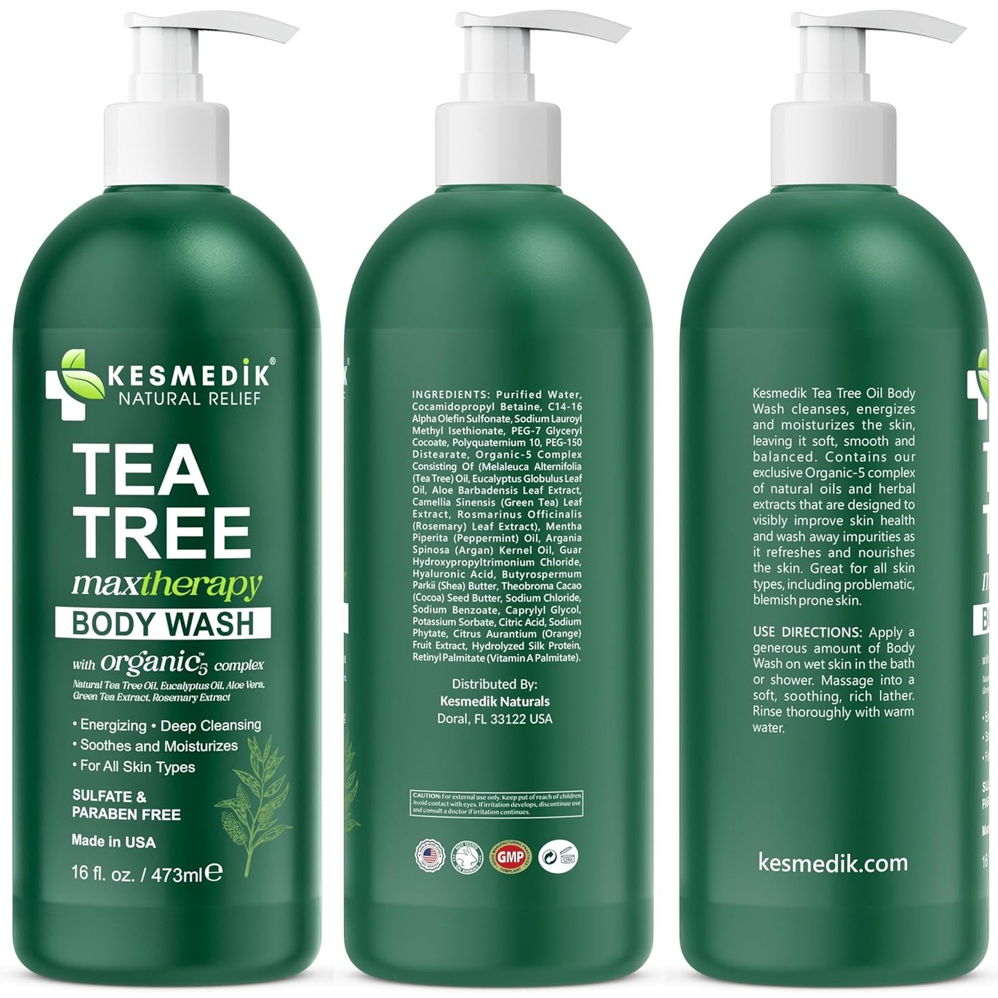 Visit the KESMEDIK Store — KESMEDIK Tea Tree Body Wash MaxTherapy, Itchy Skin Relief Soap, Soothes Jock Itch, Athlete's Foot, Acne, Eczema, Psoriasis & Sensitive Skin, Intimate Wash, Men & Women, 2-Pack, Original Edition