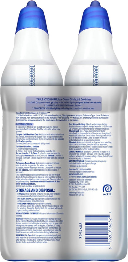 Toilet Bowl Cleaner Unisex Clinging Gel 24 oz