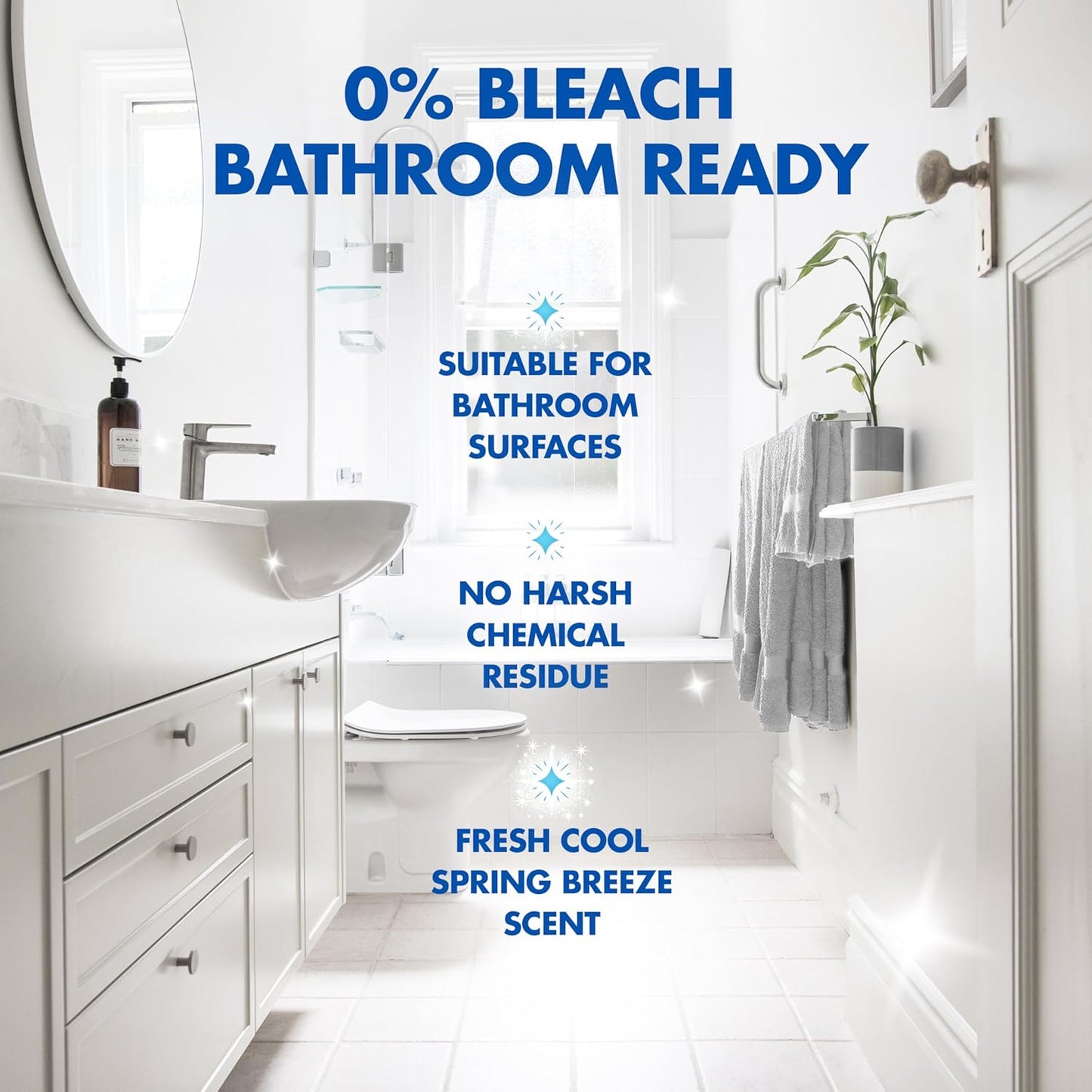 Multipurpose Bathroom Cleaner Spray for Showers and Sinks