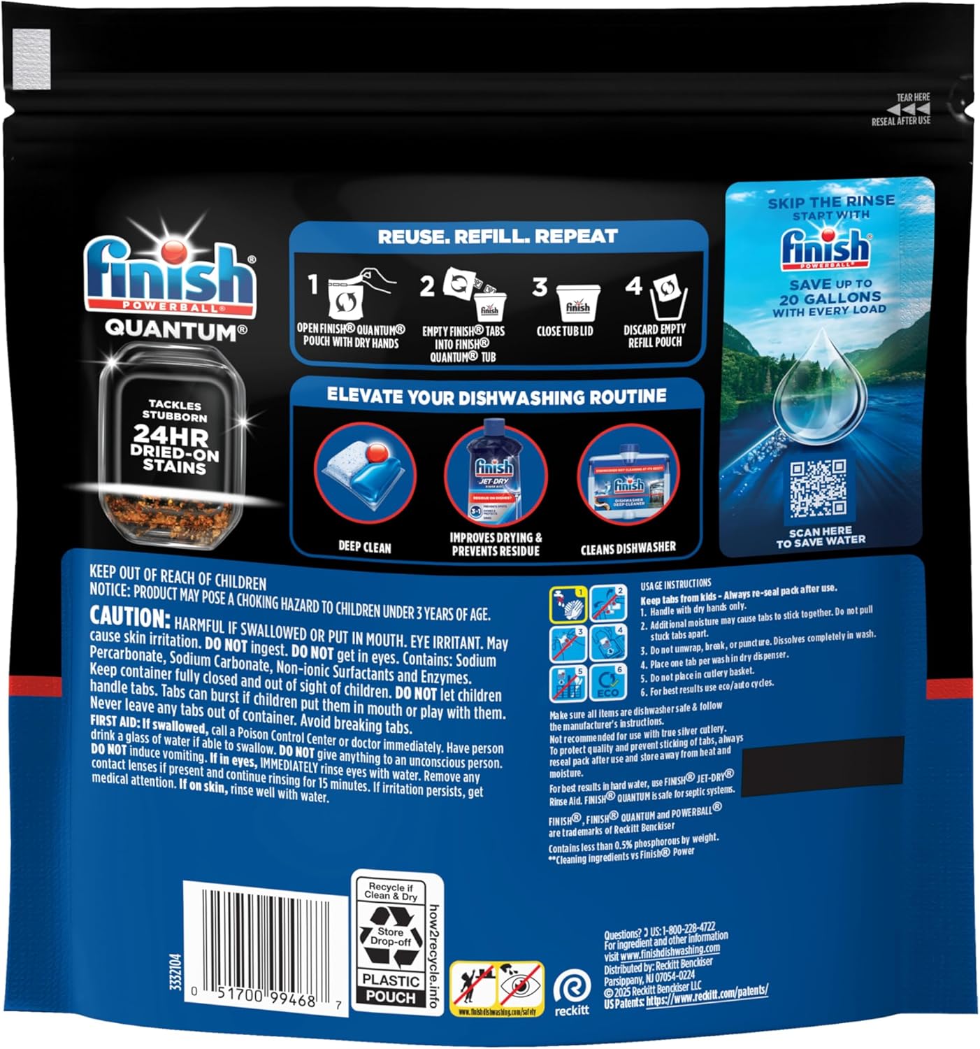 Dishwasher Detergent Pods Unisex 100-Count Unscented