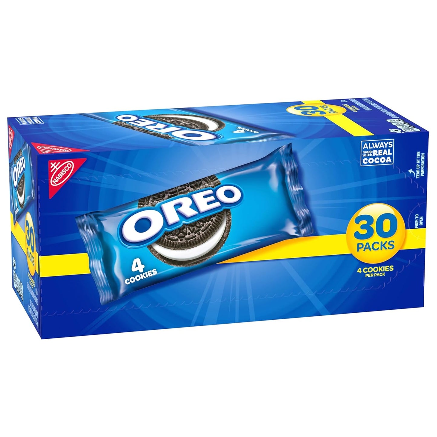 Visit the Oreo Store — OREO Chocolate Sandwich Cookies, 30 Snack Packs (4 Cookies Per Pack)