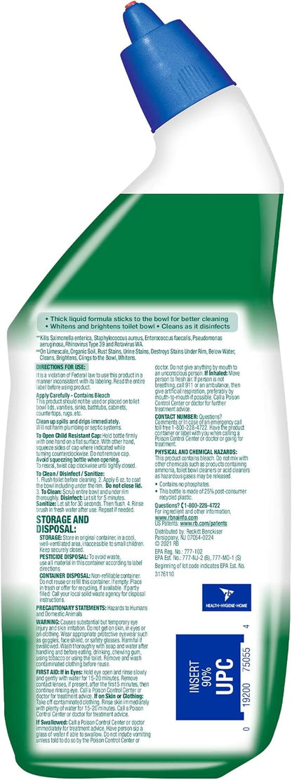 Toilet Bowl Cleaner Unisex Clinging Gel 24 oz