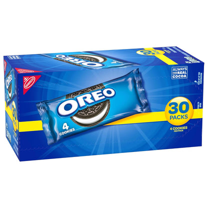 Visit the Oreo Store — OREO Chocolate Sandwich Cookies, 30 Snack Packs (4 Cookies Per Pack)