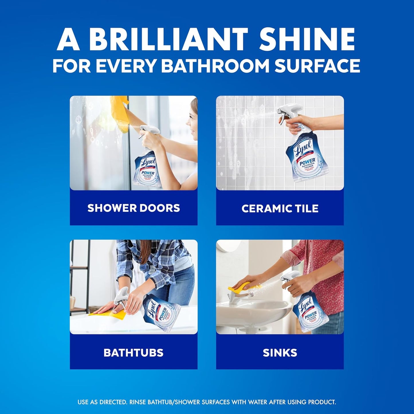 Multipurpose Bathroom Cleaner Spray for Showers and Sinks